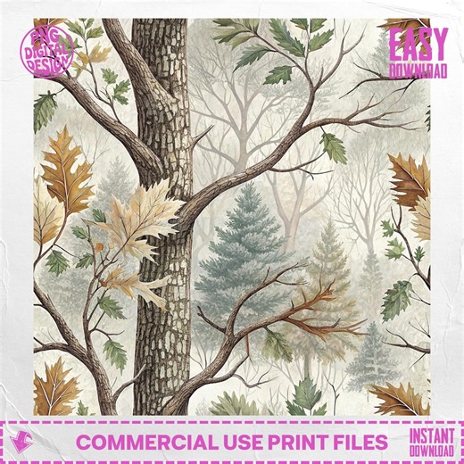 Winter Wald Camo Pattern: Seamless Jagd Design (Digitaler Download) - Etsy.de