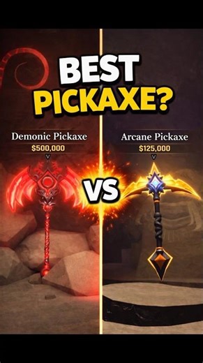 Is the DEMONIC Pickaxe actually better than ARCANE? 🤔 #Roblox #TheForge #RobloxShorts