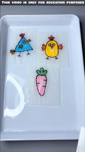 Tissue paper color transfer trick 😯 #youtubeshorts #shortsfeed #shorts