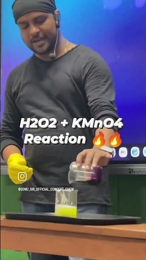 Reaction of H2O2 and KMnO4 🔥