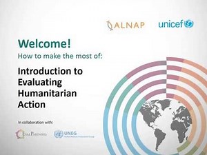Making the most of the Introduction to Evaluating Humanitarian Action e-learning course