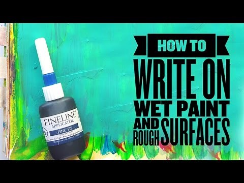 How to use a Fineliner applicator to write on wet paint