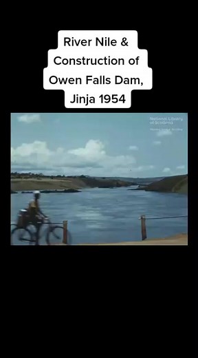 Construction of Owen Falls Dam on the River Nile
