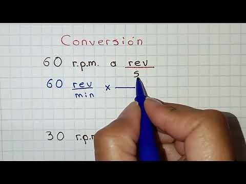 Conversión de 60 r.p.m. a rev/s