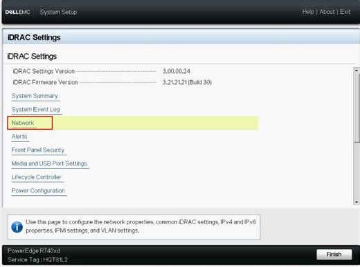 PowerEdge: How to configure iDRAC9 and Lifecycle Controller network settings