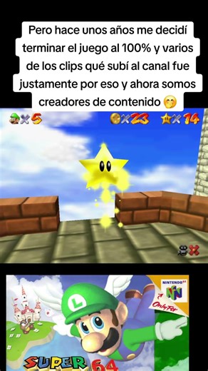 Conseguimos la estrella número 15 del Super Luigi 64. #supermario64
