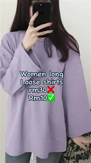 Women long loose shirt Murah‼️ Rm10 jer uolls,Muat smpai 70kg tau🤗 #tshirtdesign #Tshirtloose #tshirtloosemurah #womenshirts #womenshirt