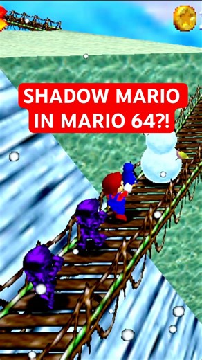 Shadow Mario in Mario 64?! #mario #nintendo