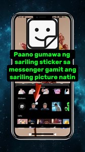 Paano gumawa ng sariling sticker gamit ang picture mo sa messnger? #Messenger #sticker #picture #tutorialvideo | Musbe Reel