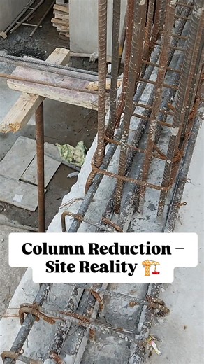 Column Reduction Kaise Hota Hai? |Real Site Execution #civilengineering #construction #siteexecution