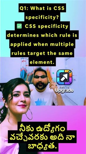 Q1: What is CSS specificity?