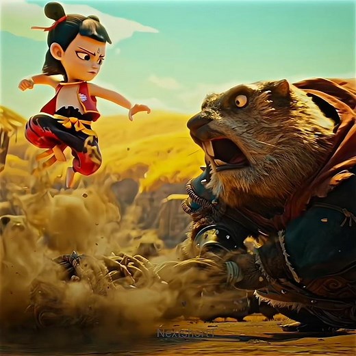 Nezha Fight with Marmots 😱🥶 | #shorts #animation