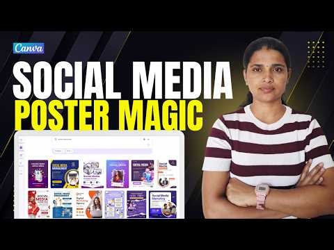 Social Media Poster Design in Canva | Create Professional Posters Easily