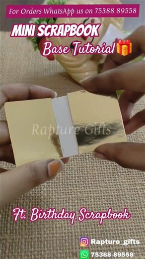 Photo Album Base making🎁👩‍❤️‍💋‍👨| Mini scrapbook base | Tutorial🚨| Birthday Scrapbook