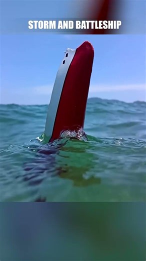 Cardboard ship sinking, WWII battleship model sinks during a storm #cardboardship #shipwreck