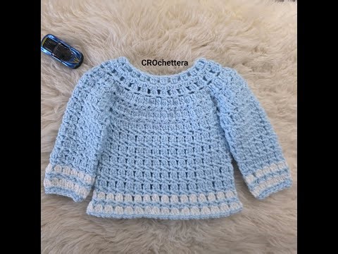 Easy Blue Baby Sweater