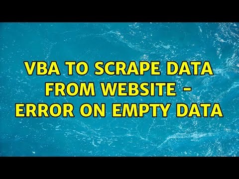 VBA to scrape data from website - error on empty data