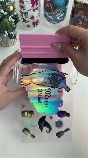 Satisfying Witchy Holographic Cup Decal DIY｜Step‑by‑Step Tumbler Tutorial