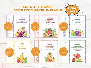 Fruits of the Spirit Complete Bundle 9 Lessons With Bible Stories, Verses, Prayers, Activities, Coloring Pages for Homeschool, Sunday School - Etsy
