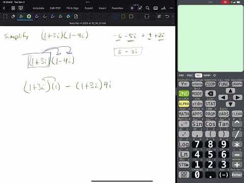 Multiply Two Complex Numbers and Simplify to a + bi Form