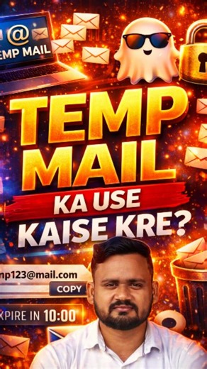 manish kaul on Instagram: "Temp Mail Ka Use Kaise Kare? | Smart Privacy Trick Use= grok ai ,temp mail generator temp mail temporary email temp mail ka use kaise kare temporary email address online privacy tips email spam solution free temp mail fake email vs temp mail digital safety tips educational tech reel documentary style tech ai tools and tips online tools for creators #tempmail #temporaryemail #onlinetips #digitalprivacy #educationalreels #documentarystyle #learningreels #techknowledge #c