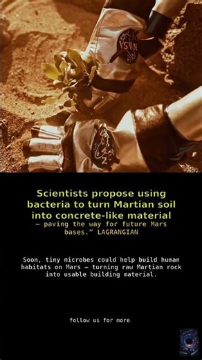Bacteria-Made Martian Concrete... #futuretech #spacehabitat #scienceinnovation #mars