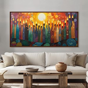 Candlemas Procession With Blessed Candles Large Christian Wall Art - Framed Canvas Print of Presentation of the Lord Extra Wide Art - Etsy
