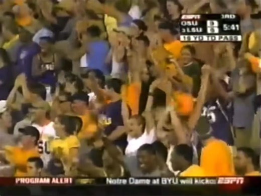 More Skyler Green love. LSU opened 2004 with a new roster after losing several pieces to the NFL Draft after the 2003 National Title. It was a grind, and LSU won. Skyler Green catches this dime from JaMarcus Russell. Reminder: Green is coaching at Thibodaux High School now. | By-U Sports