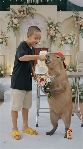 Tung Ate Almost All the Wedding Cake and Blamed the Capybara, and the Outcome #capybara