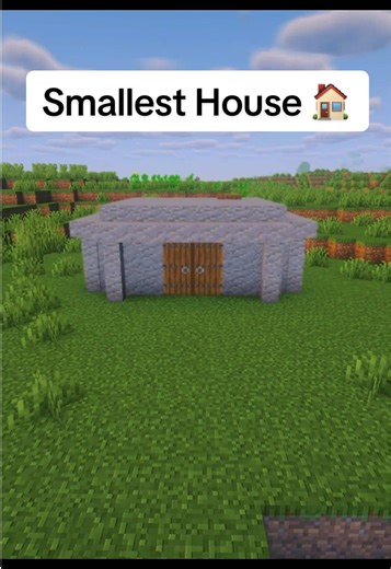 Smallest Stone House 🏠#Minecraft #minecrafttutorial #minecraftbuilding #starterBase #minecrafthouse