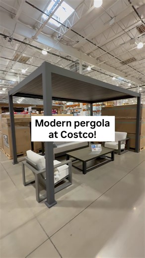 Modern louvered pergola at Costco is perfect for your backyard! | costcoguide