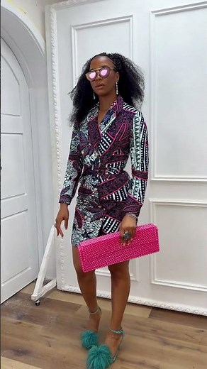 New and Now Trending MOTUN AFRICAN PRINT BLAZER DRESS!