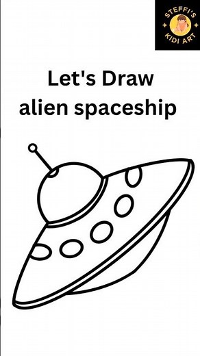 How to Make alien Spaceship Drawing for kids and Toddlers step by step #drawing#trending#art