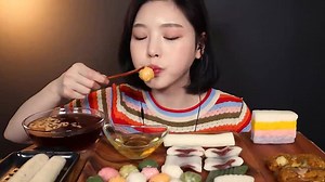 176K views · 7K reactions | Tteok Mukbang Rice cake ASMR Eat With Boki YT : Eat with Boki | Boki Mukbang | Facebook
