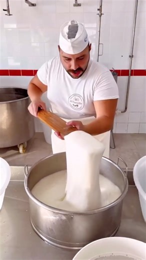 ITALIAN FOOD RECIPES 🇮🇹🍝🎥 on Instagram: "Have you ever seen mozzarella being made? Most people only see the final ball of cheese… but the magic behind it is pure Italian craftsmanship. Fresh milk, just-picked curd, warm hands stretching it until it becomes soft, glossy, elastic perfection, that’s real mozzarella. Watching it come to life is like watching tradition in motion. And the best part? You can make it at home. Yes… REAL, fresh, stretchy mozzarella from your own kitchen! Want to learn