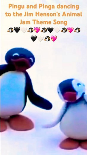Pingu and Pinga dancing to the Jim Henson’s Animal Jam Theme Song 🐧🖤🤍🐧💖🐧🖤🤍🐧💖🐧🖤🤍🐧💖