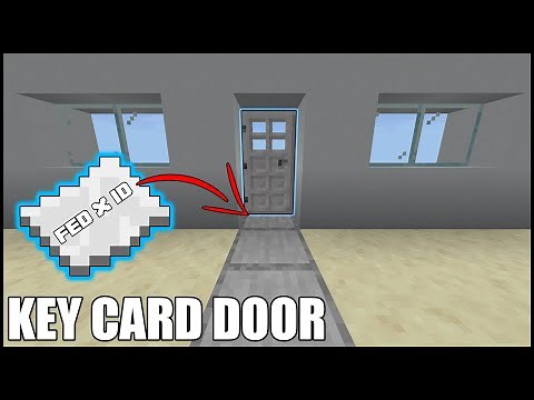 Key Card Door in Minecraft Bedrock! (Alarm and Mob Proof)