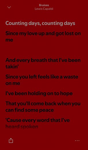 Bruises by Lewis Capaldi Lyrics
