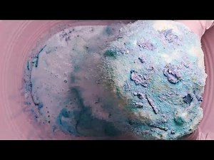 asmr powder play laundry paste making with hand mixing sponge squeeze