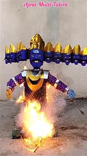 Ravan putla making cardboard | Easy ravan making | How to make ravan #ravan #shorts