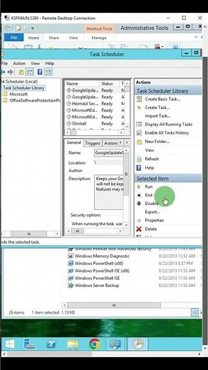 How to open task scheduler in Windows Server 2012