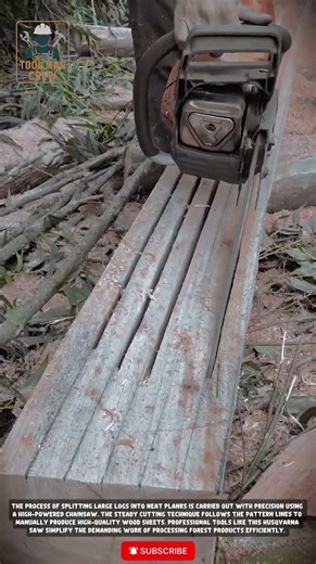 smart tool:Amazing Woodworking Skills: Fast Log to Plank Transformation