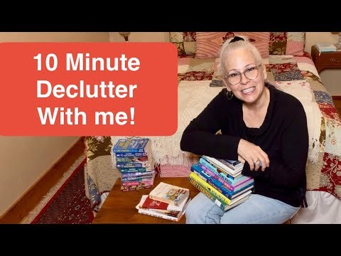 10 minute Declutter, Do it with me! Books 📚 (+Blooper)