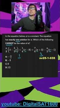 Which *CANT* be a Solution?? -- Math March SAT (Digital)