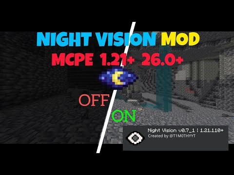 Night Vision For MCPE v26.🤯 😍😳