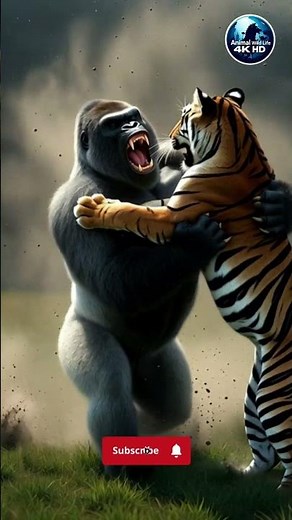 Gorilla vs Tiger 🔥 Most Brutal Jungle Fight Ever | Who Wins? | 8K Wildlife Battle