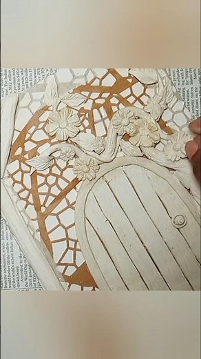 Every Stone & Flower Is Handmade! 🌸 | Homemade Air Dry Clay Fairy Door Part 2| #HomemadeAirDryClay