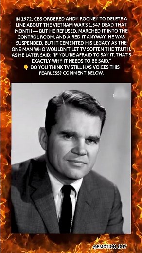 🔥 The Day Andy Rooney Risked His Career for ONE Truthful Sentence