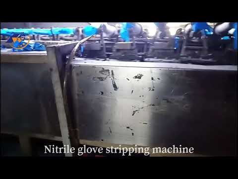 This process allows the gloves to be blown onto the mechanical claws or blown off from them #machine