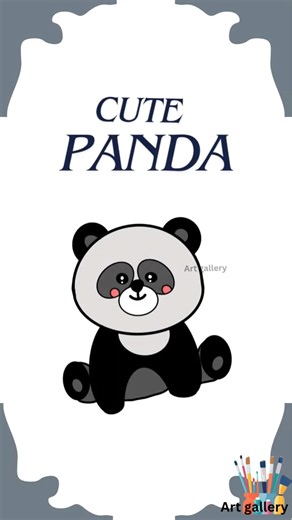 Cute little panda drawing🐼 ✍️❣️ Easy drawing